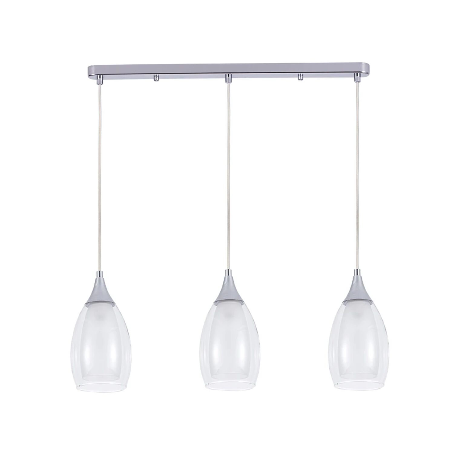 Подвесной светильник Arte Lamp Barry A7951SP-3CC, арматура хром, плафон стекло белое