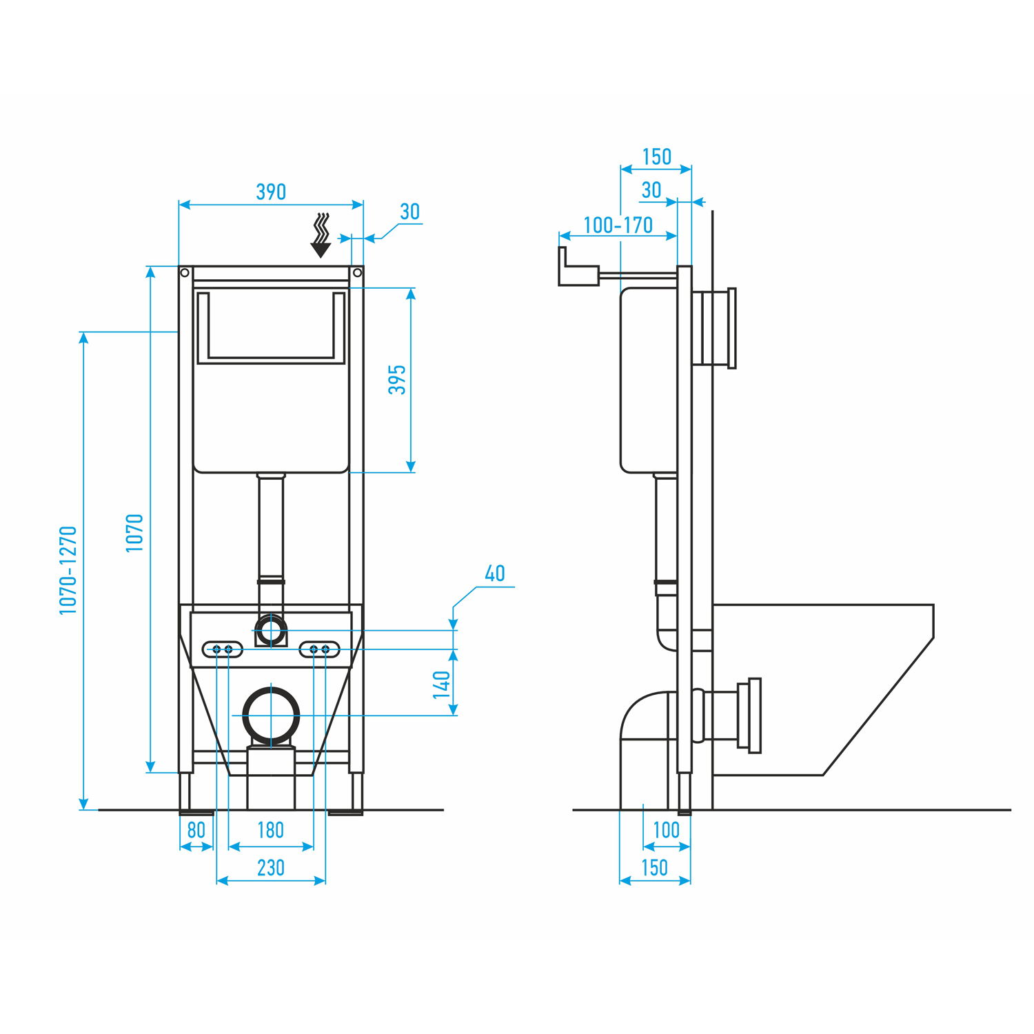 Комплект: Инсталляция JK04054+Кнопка JK007551 золото+Stella JK1021007 белый унитаз