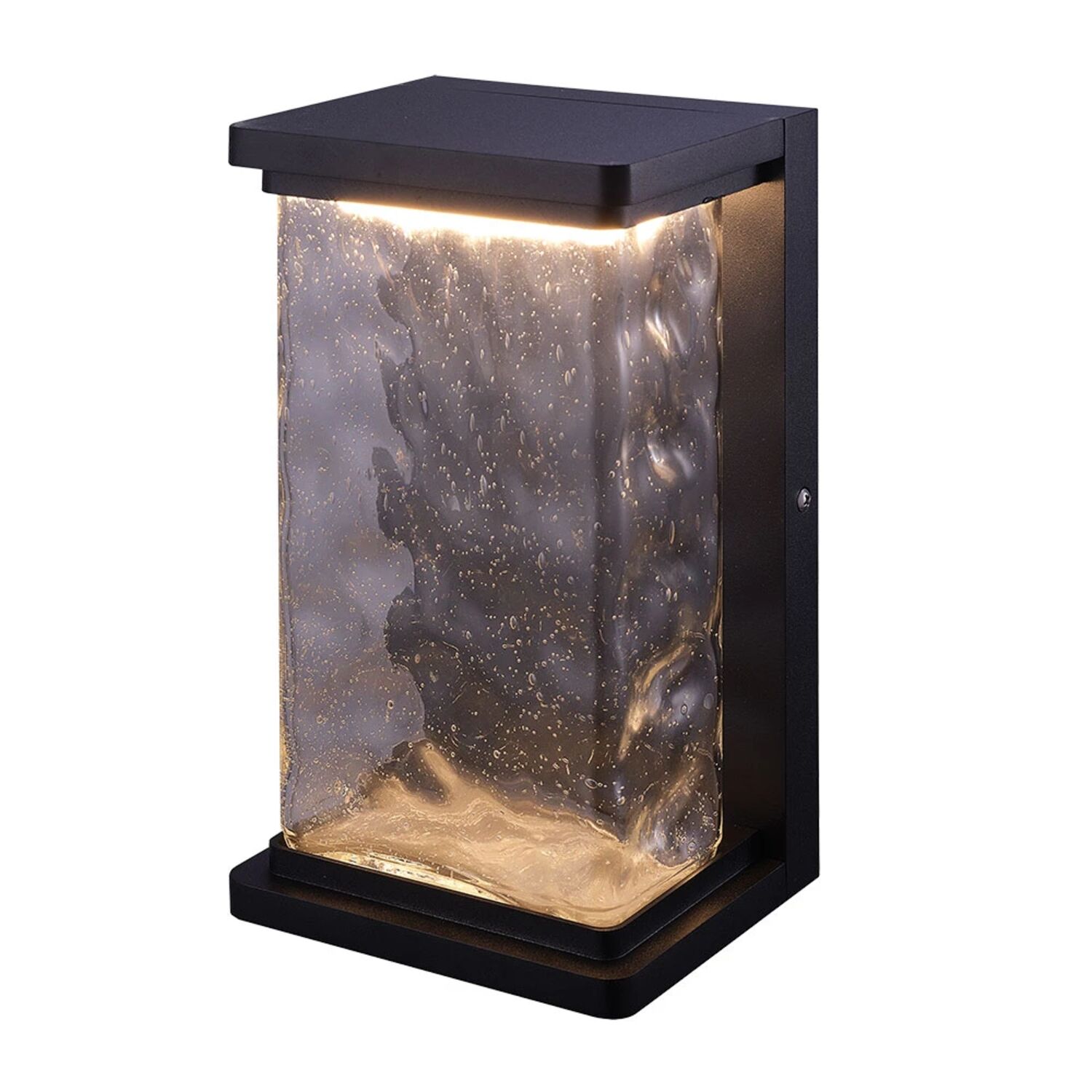Уличный настенный светильник Arte Lamp Atlantis A2313AL-1BK, арматура черный, плафон стекло прозрачное