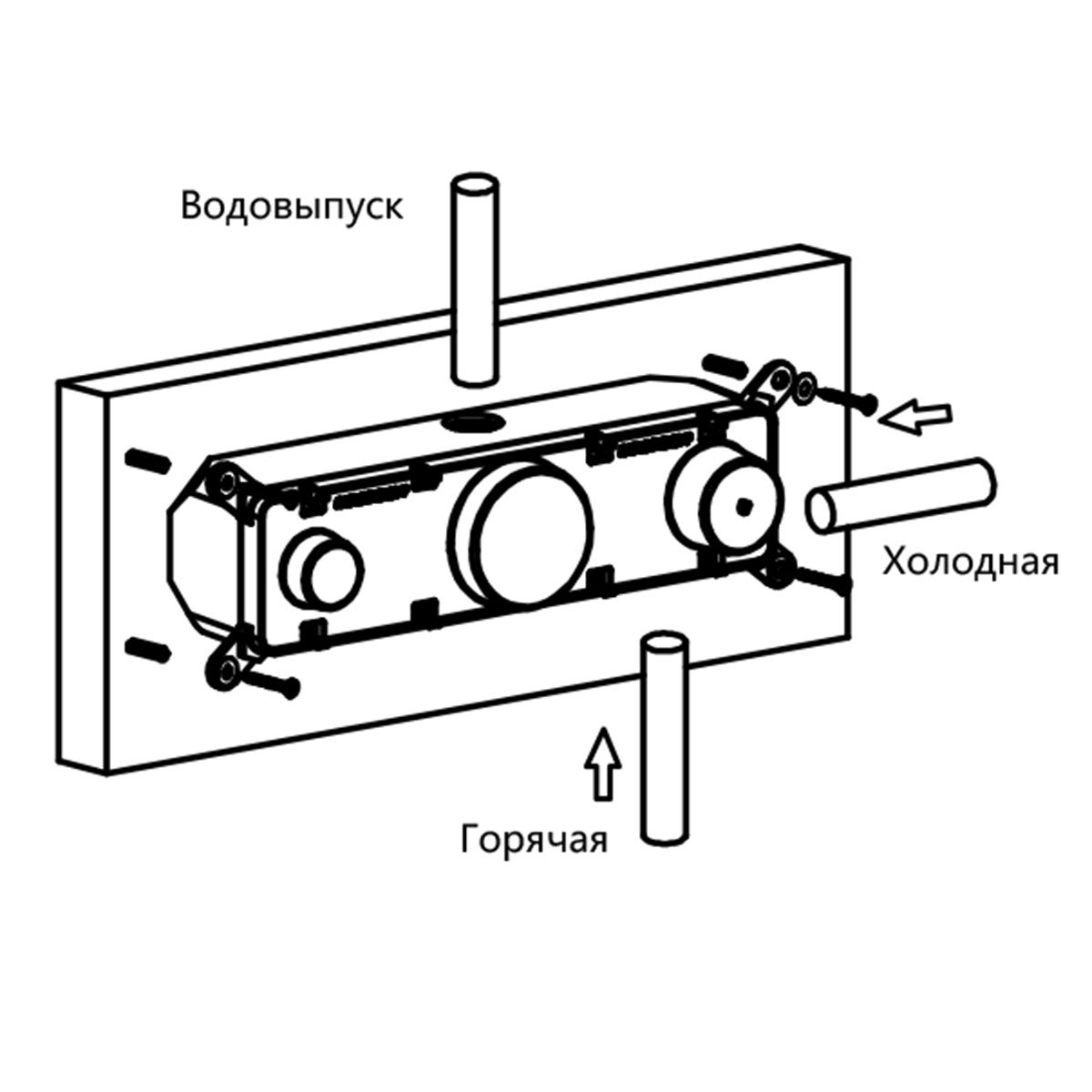Смеситель Vincea VSCV-422TBG для ванны с душем, встраиваемый, термостатический, цвет золото - фото 1