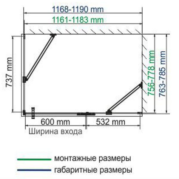 Душевой уголок WasserKRAFT Aller Black WasserSchutz 10H06RB 120x80 правый, стекло прозрачное, профиль серебристый