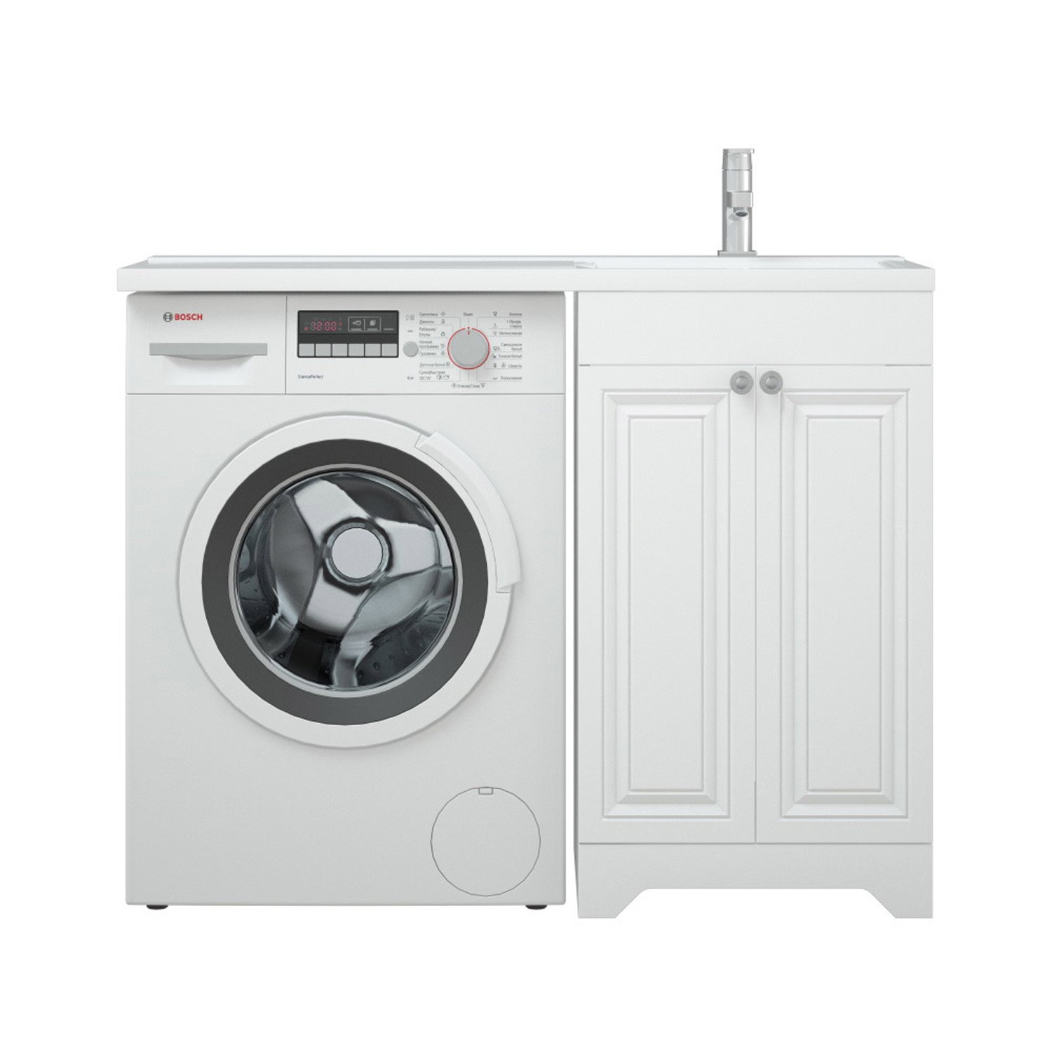 Тумба под раковину Corozo Леон 50, напольная, цвет белый - фото 1