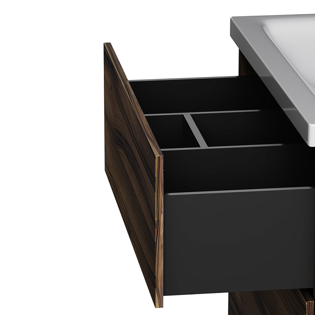 Тумба под раковину AM.PM Gem 75 напольная, 2 ящика, цвет орех - фото 1