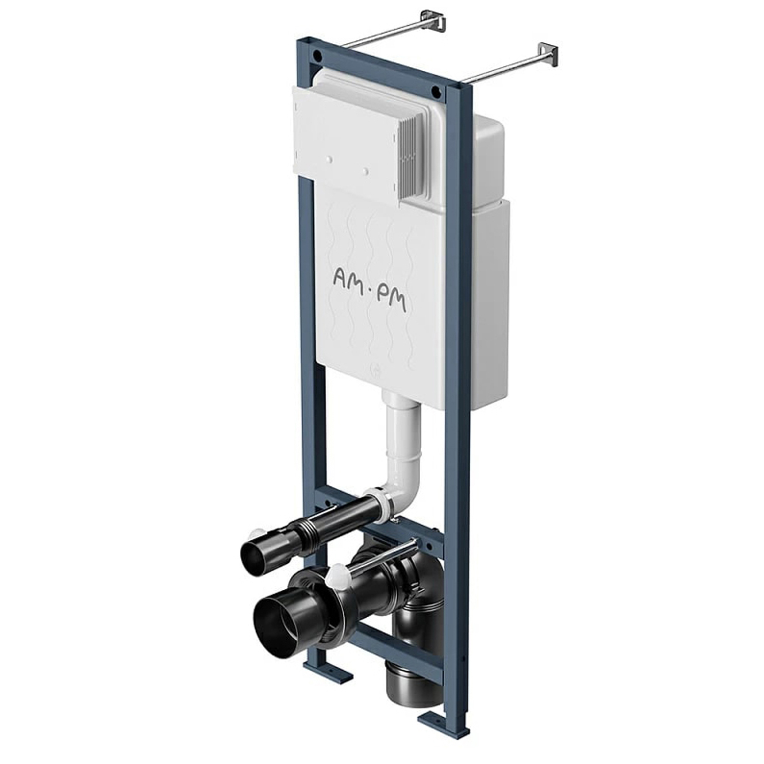 Комплект: Инсталляция AM.PM ErgoFit I012711+Кнопка I110151 хром+JOKI Verna T JK3031025 белый унитаз, смыв торнадо