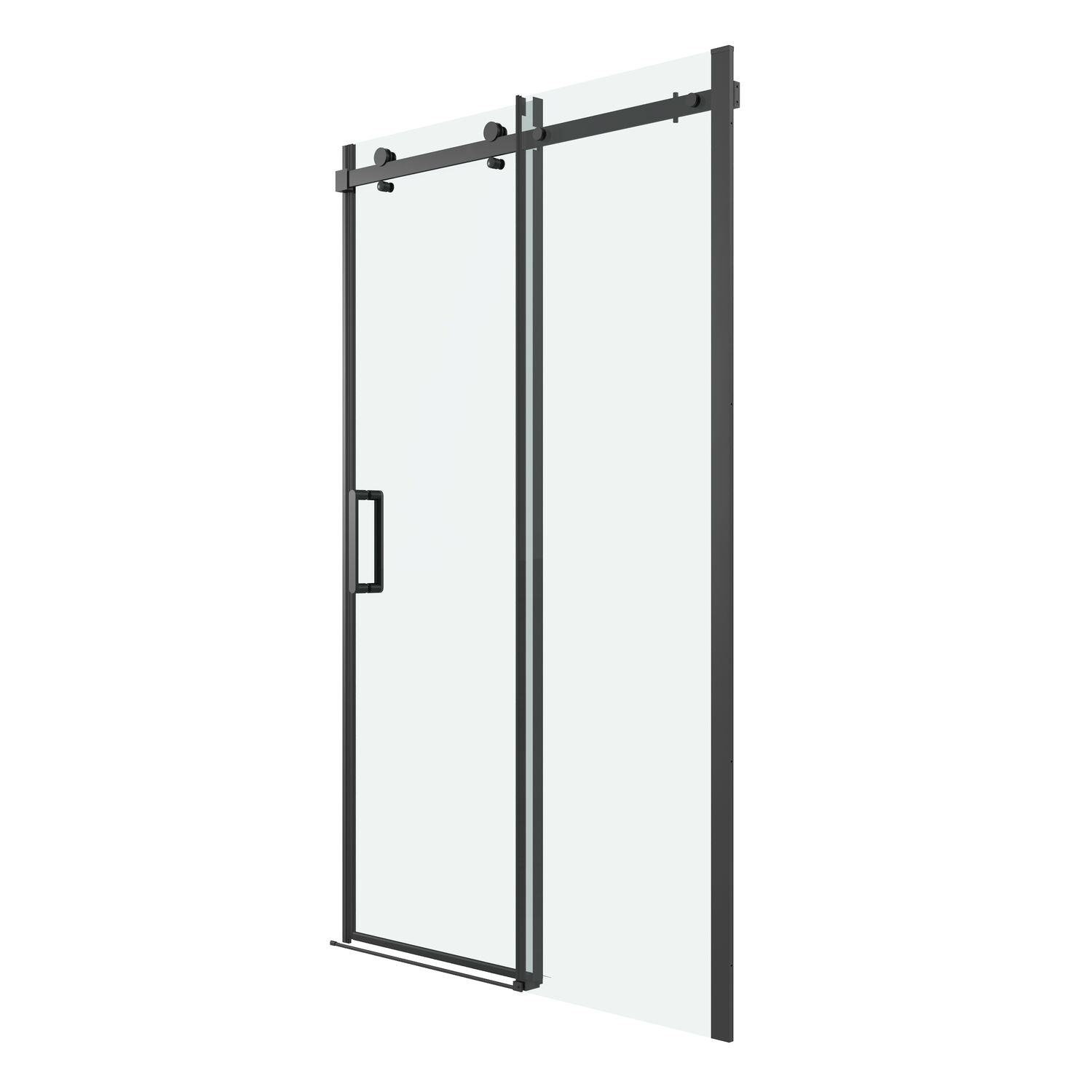 Душевая дверь Grossman Classic 160х195, стекло прозрачное, профиль черный матовый