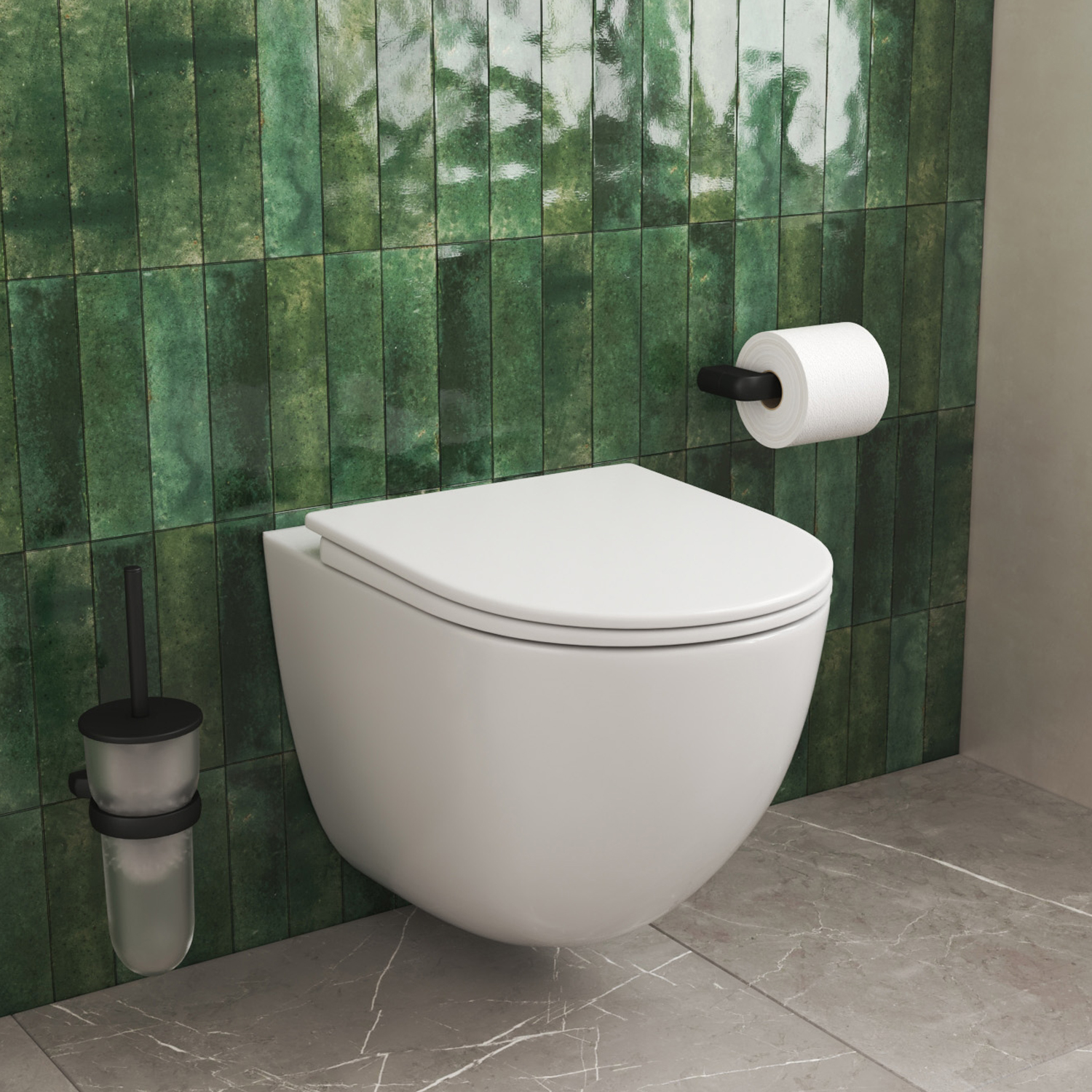 Комплект: Инсталляция AM.PM Pro I012704+Кнопка I047001 белая+JOKI Stella XL T JK0011011 белый унитаз, смыв торнадо - фото 1