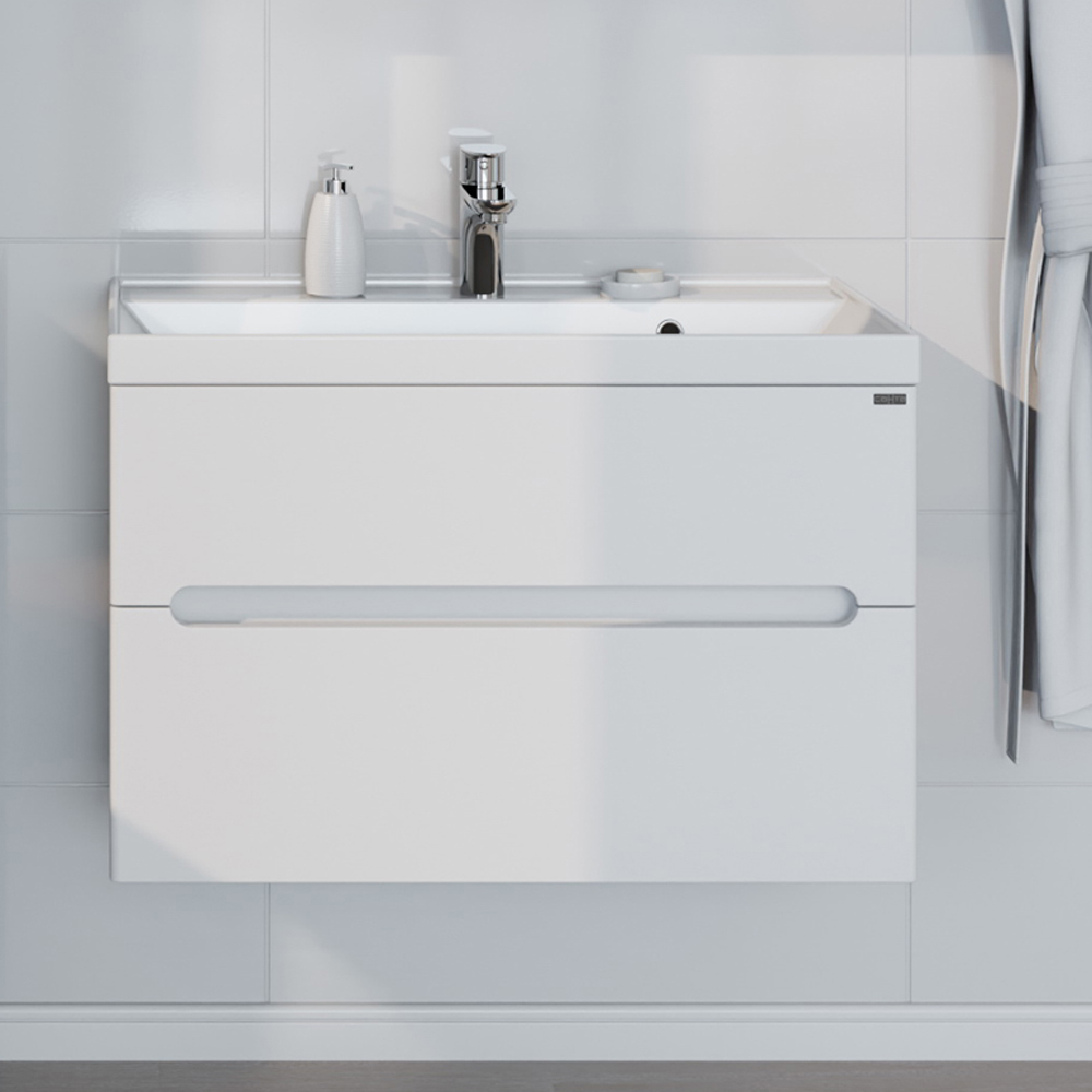 Тумба Санта Лондон 80 под раковину Астория, подвесная, цвет белый - фото 1