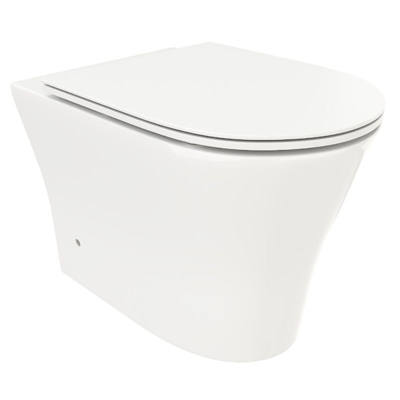 Унитаз CeruttiSPA Adige F CT8907 приставной, безободковый, с сиденьем микролифт, цвет белый