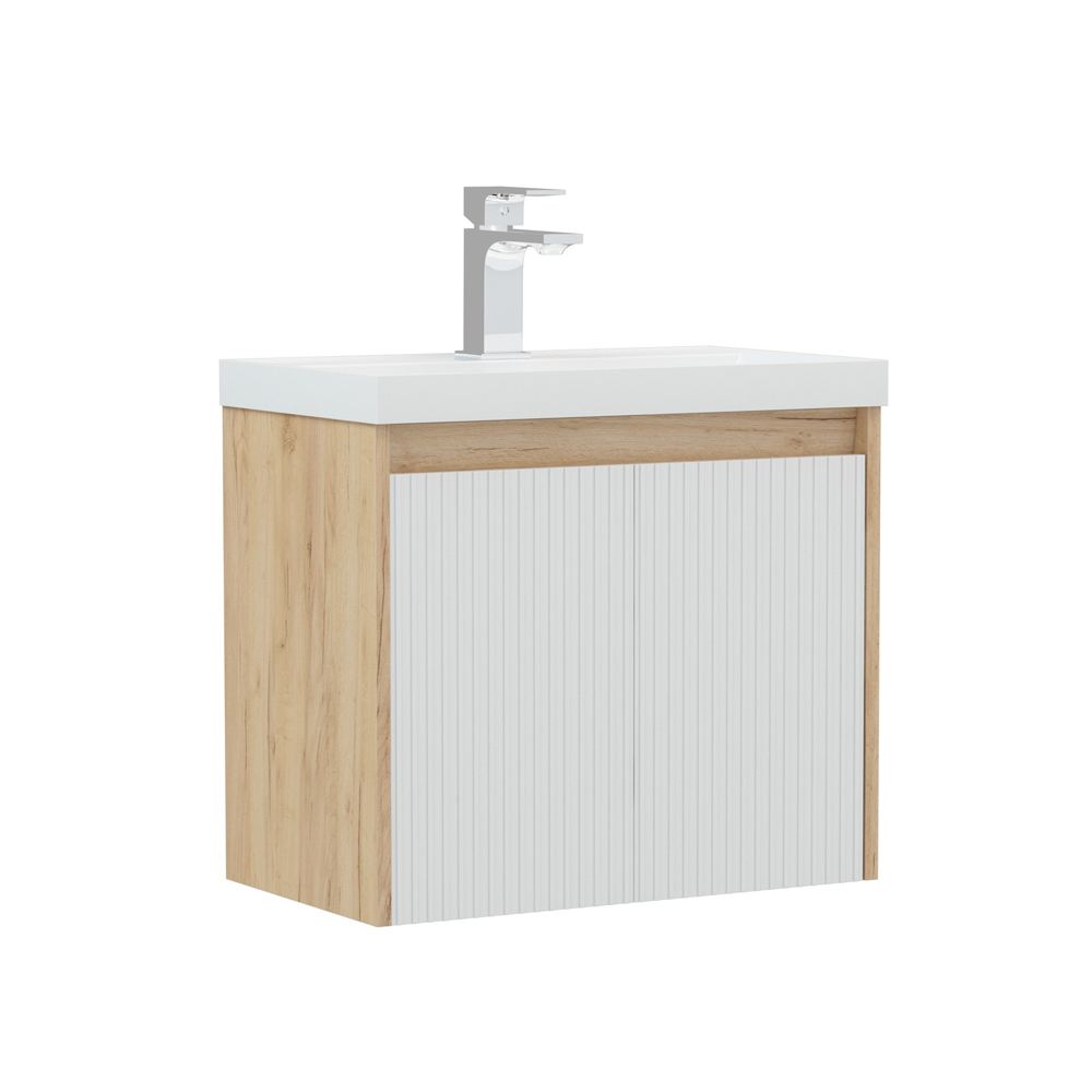 Тумба под раковину Corozo Блисс 60, цвет дуб крафт/белый - фото 1