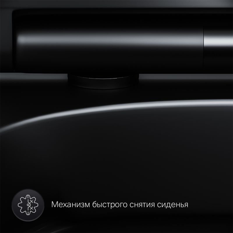 Унитаз AM.PM Spirit 2.0 C701700MBSC подвесной, безободковый, с сиденьем микролифт, цвет черный матовый