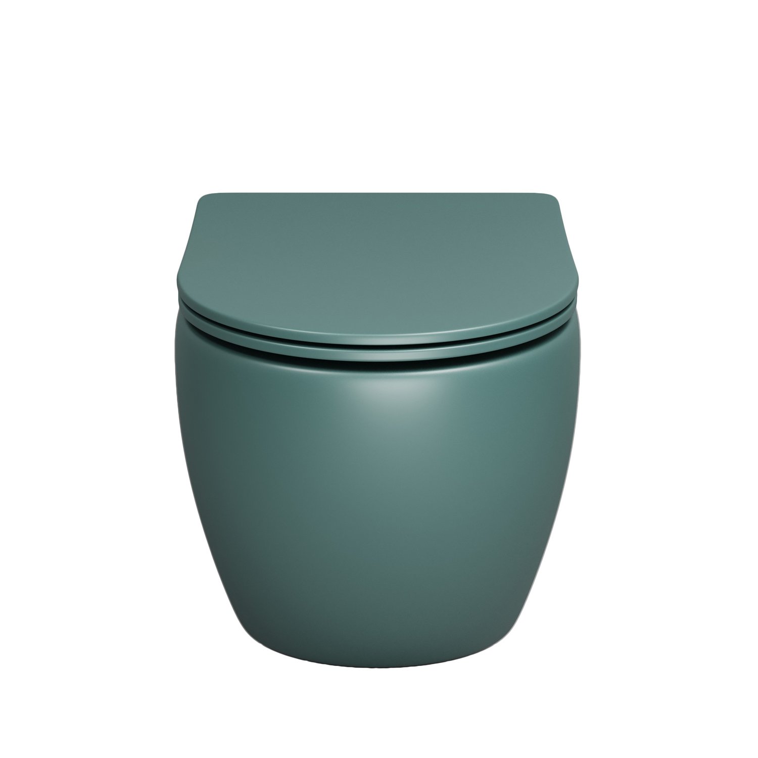Унитаз Grossman Color GR-4411 OLMS подвесной, безободковый, с сиденьем микролифт, цвет зеленый матовый - фото 1