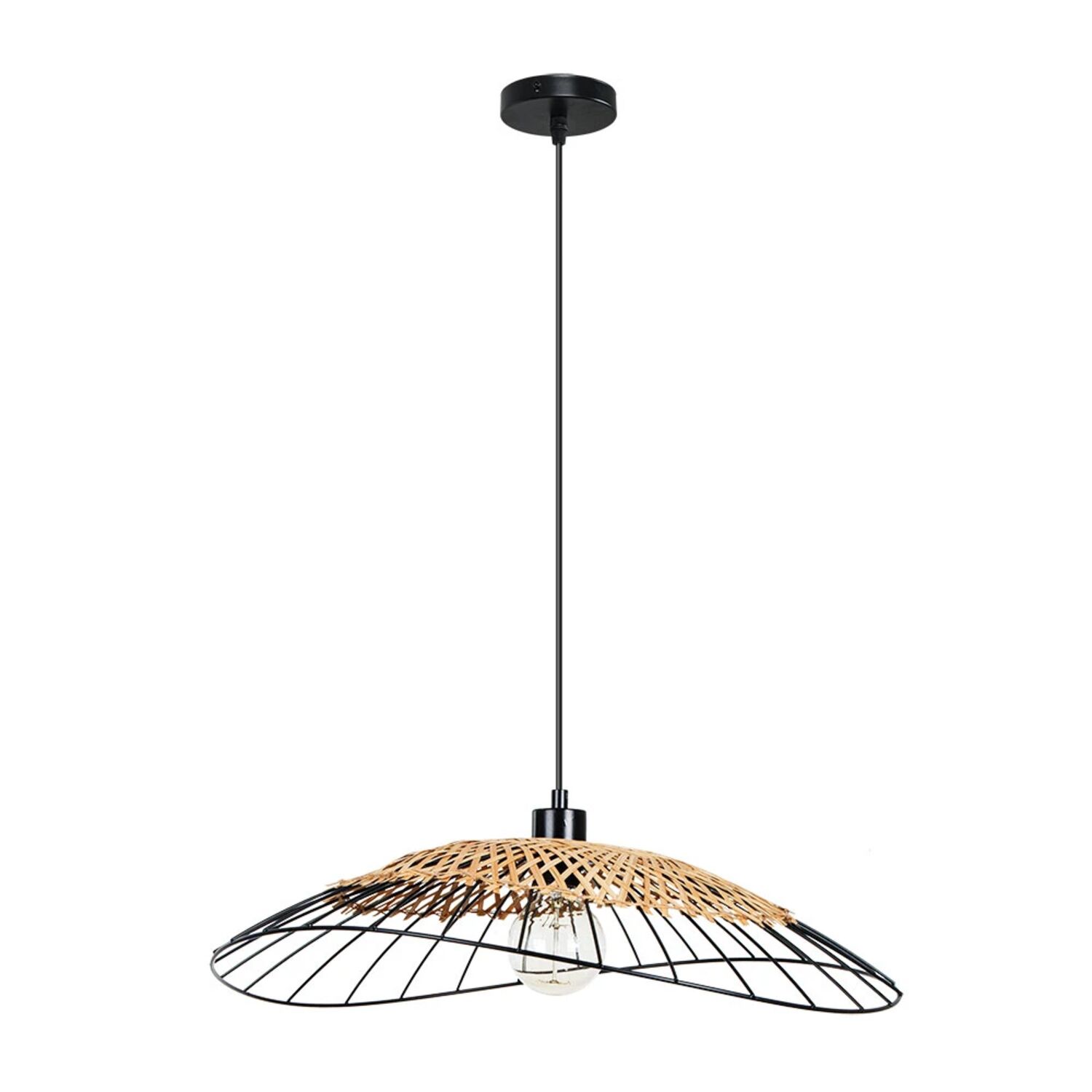 Подвесной светильник Arte Lamp Woodstock A7061SP-1BK, арматура черный, плафон металл / дерево черный