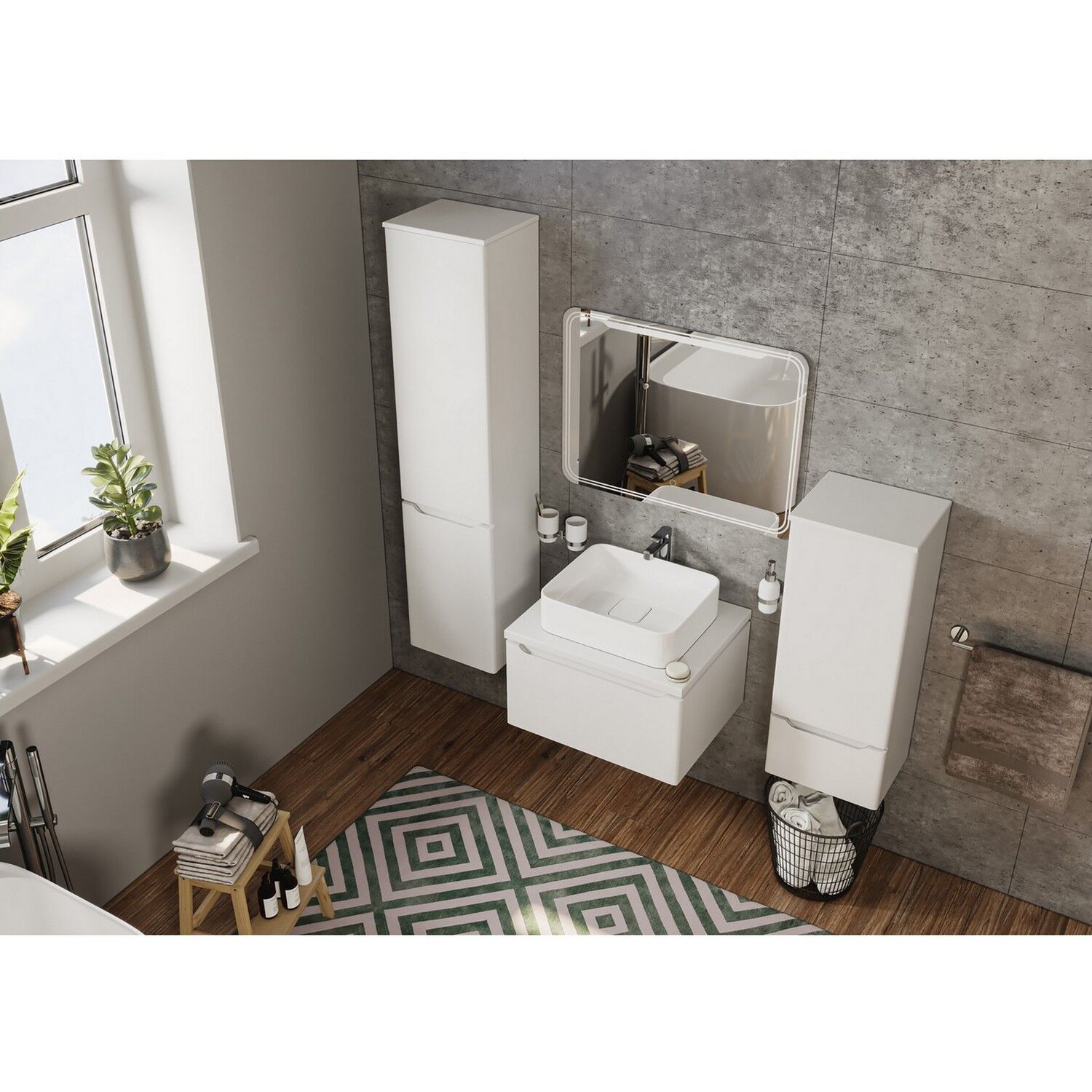 Зеркало Mixline Виктория 90x80, с подсветкой - фото 1