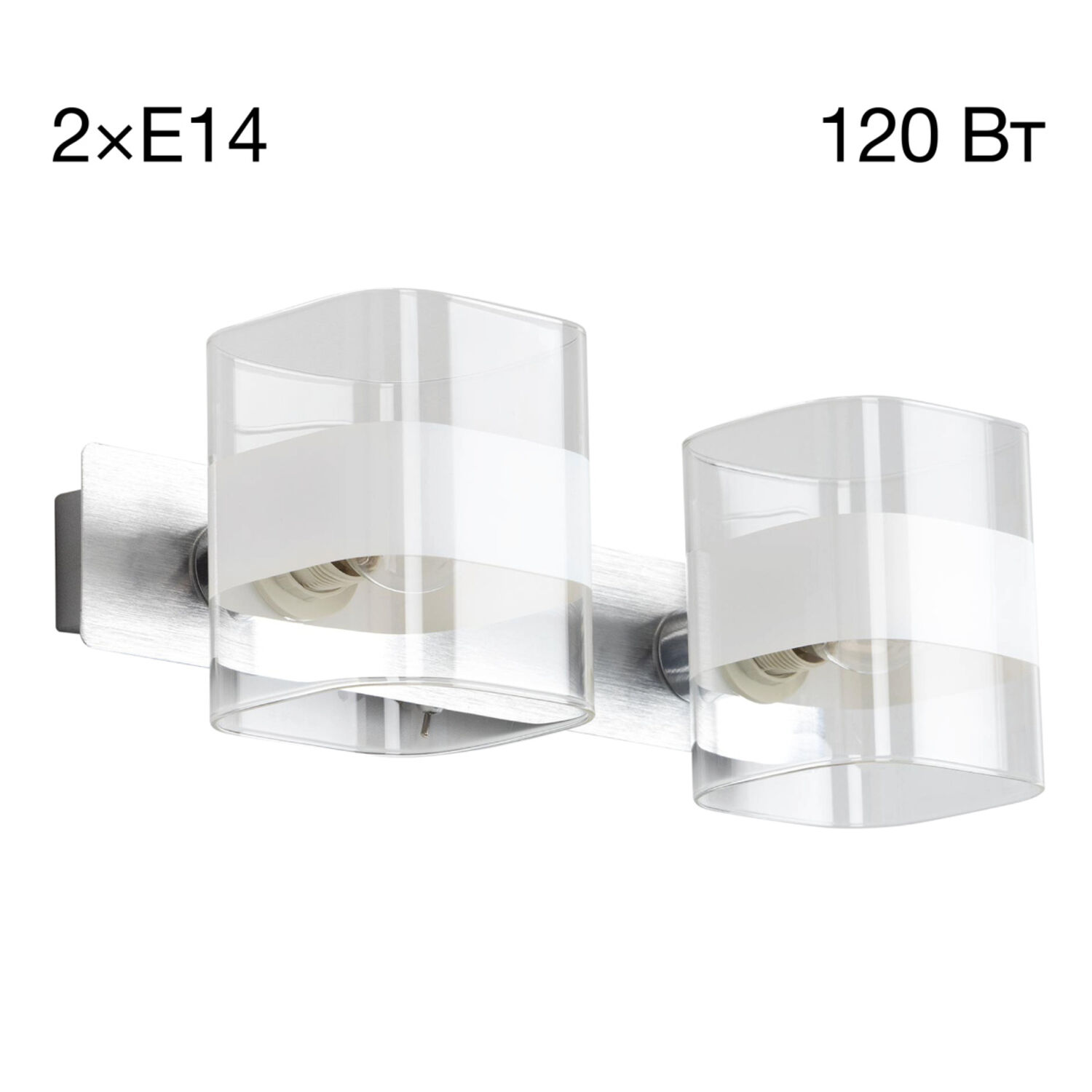 Бра Citilux Вирта CL139320, арматура алюминий, плафоны стекло прозрачное