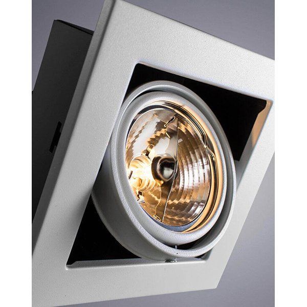 Точечный светильник Arte Lamp Cardani Medio A5930PL-1WH, арматура белая, 15х15 см - фото 1