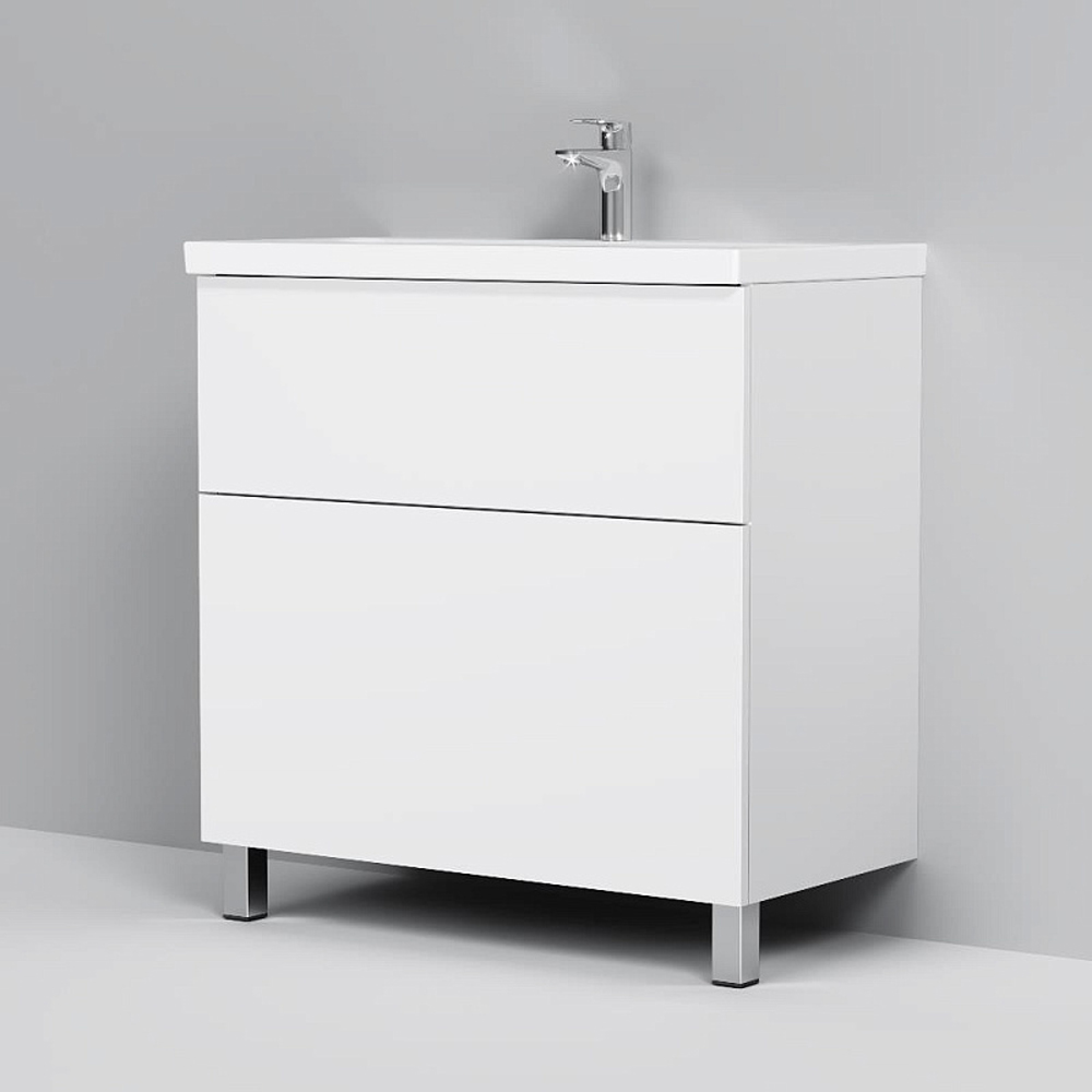 Тумба под раковину AM.PM Gem 80 напольная, цвет белый глянец