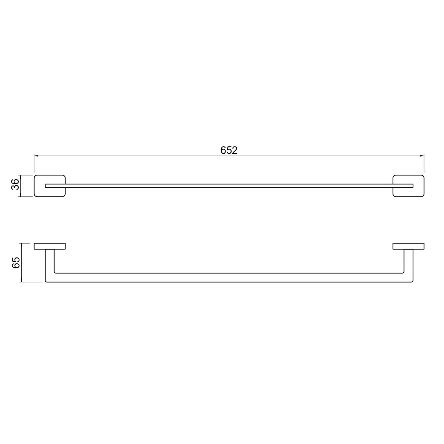 Полотенцедержатель Акватек Либра AQ4314CR, 60 см, цвет хром - фото 1