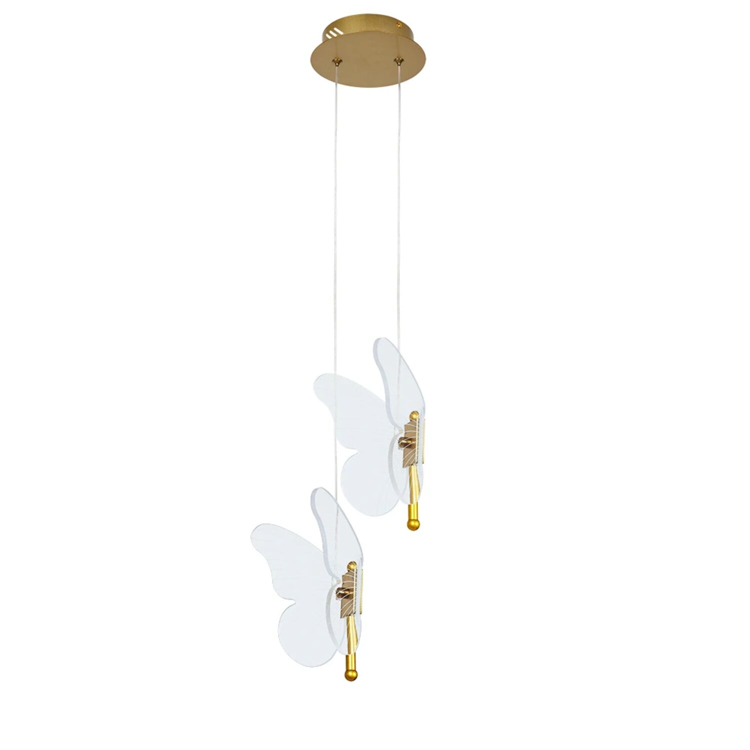 Подвесной светильник Arte Lamp Darcy A2187SP-2GO, арматура золото, плафон акрил прозрачный