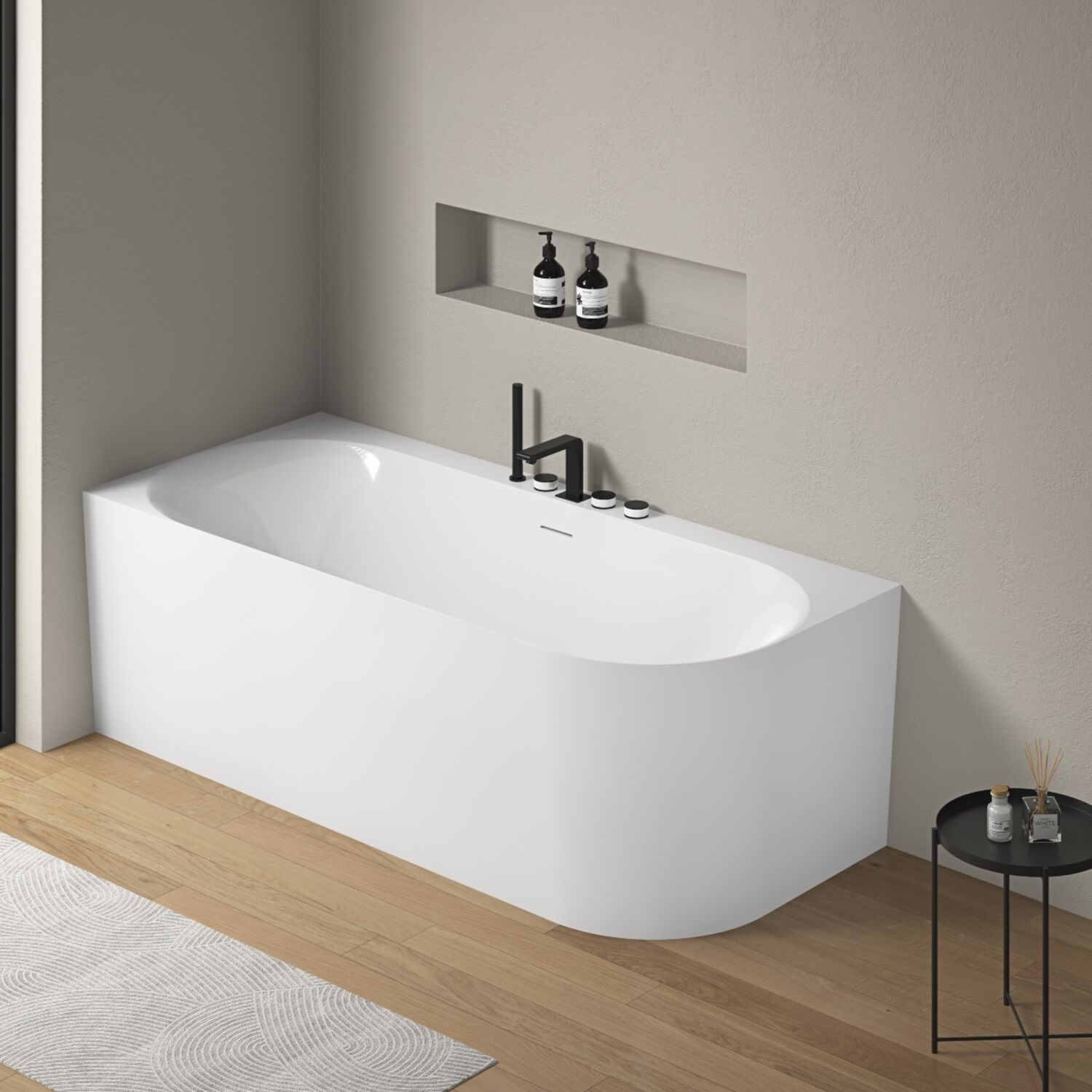 Ванна Vincea VBT-704-1800-L 180x80 акриловая, левая, цвет белый