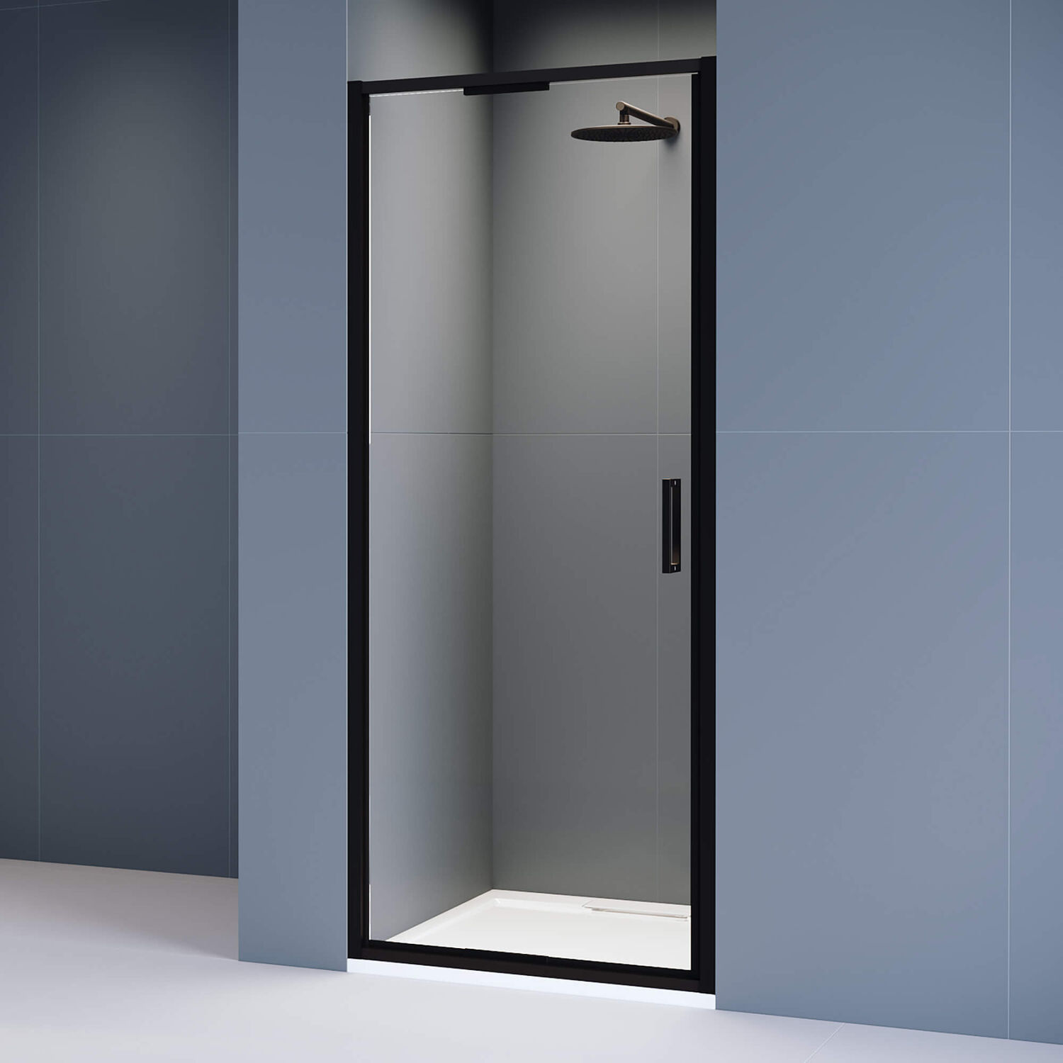 Душевая дверь RGW Stilvoll SV-05B 80x195, стекло прозрачное, профиль черный