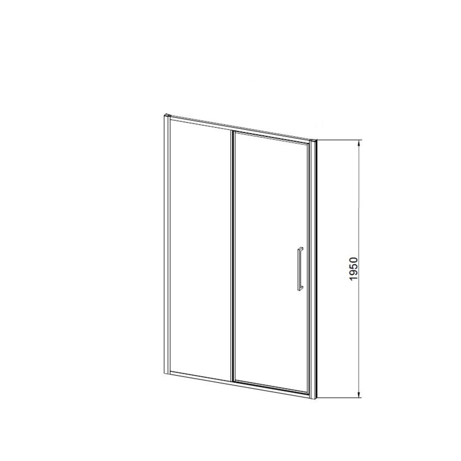 Душевая дверь Vincea Slim VDP-4SL 120x195, стекло прозрачное, профиль черный - фото 1