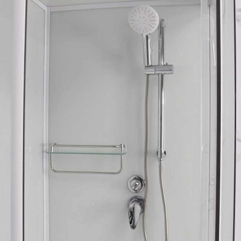 Душевая кабина Frank F409/1 М White 90x90, с полотенцедержателем, стекло матовое, профиль белый, без крыши
