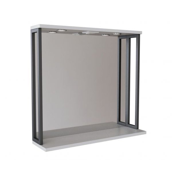 Зеркало Mixline Бруклин 80x70, с подсветкой, цвет белый