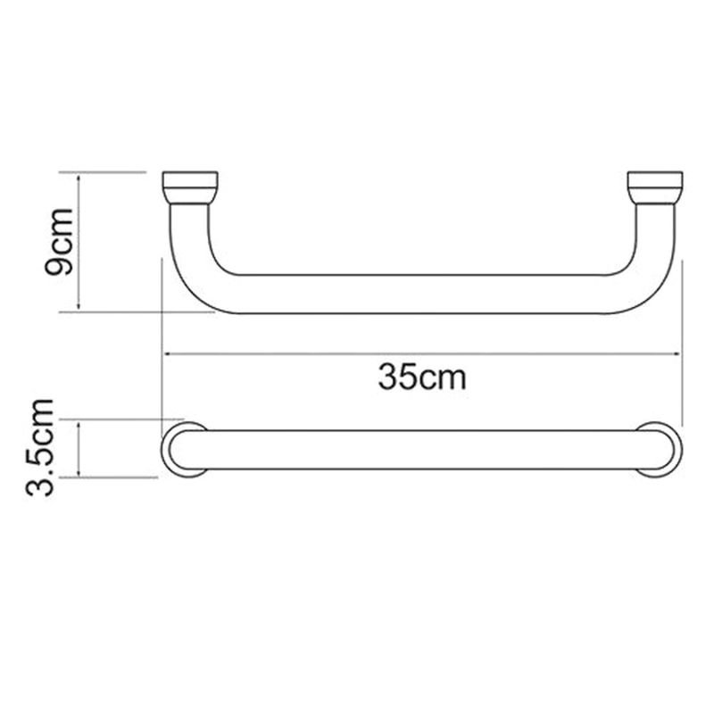 Поручень WasserKRAFT K-1066 White для ванны, цвет белый - фото 1