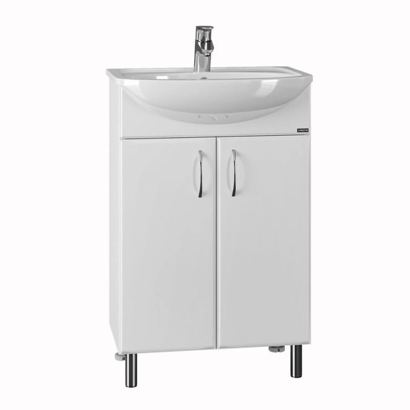 Тумба под раковину Санта Уют 55 напольная, с дверцами, цвет белый - фото 1