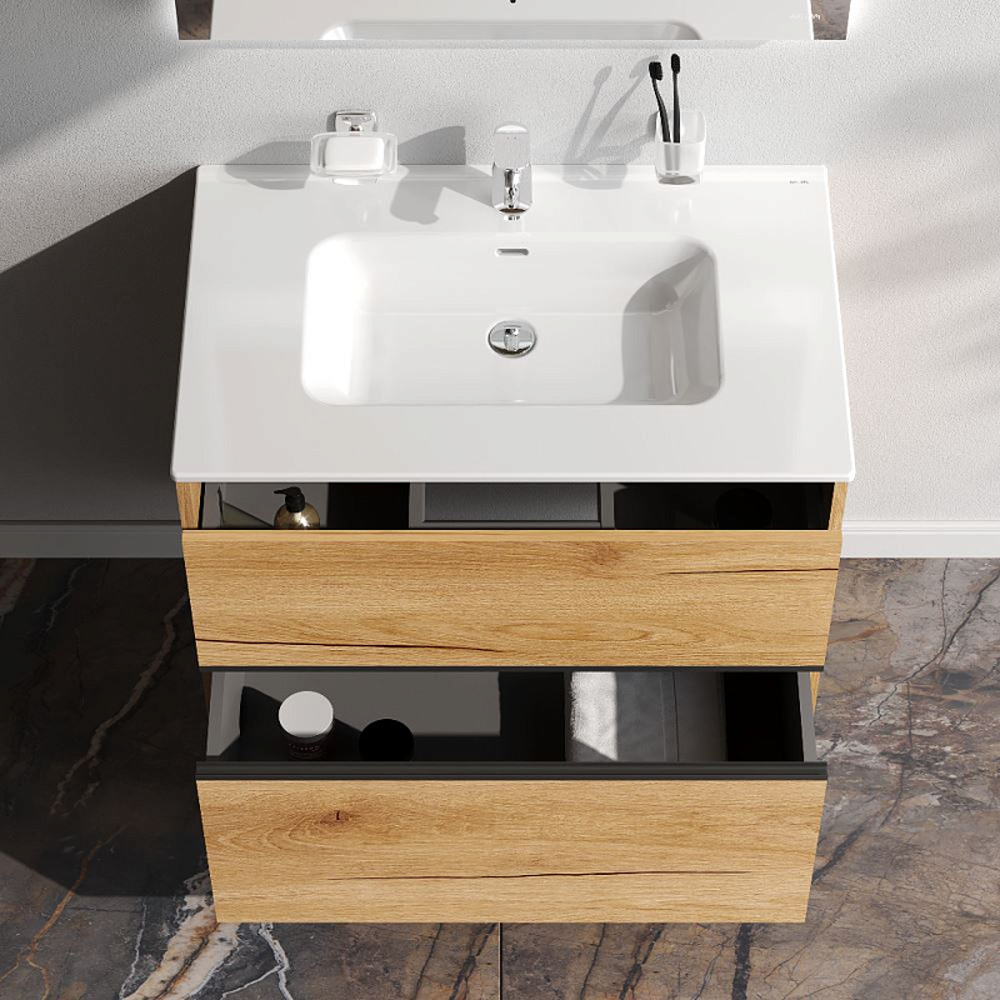 Мебель для ванной AM.PM Sense 80 подвесная/напольная, цвет светлое дерево - фото 1