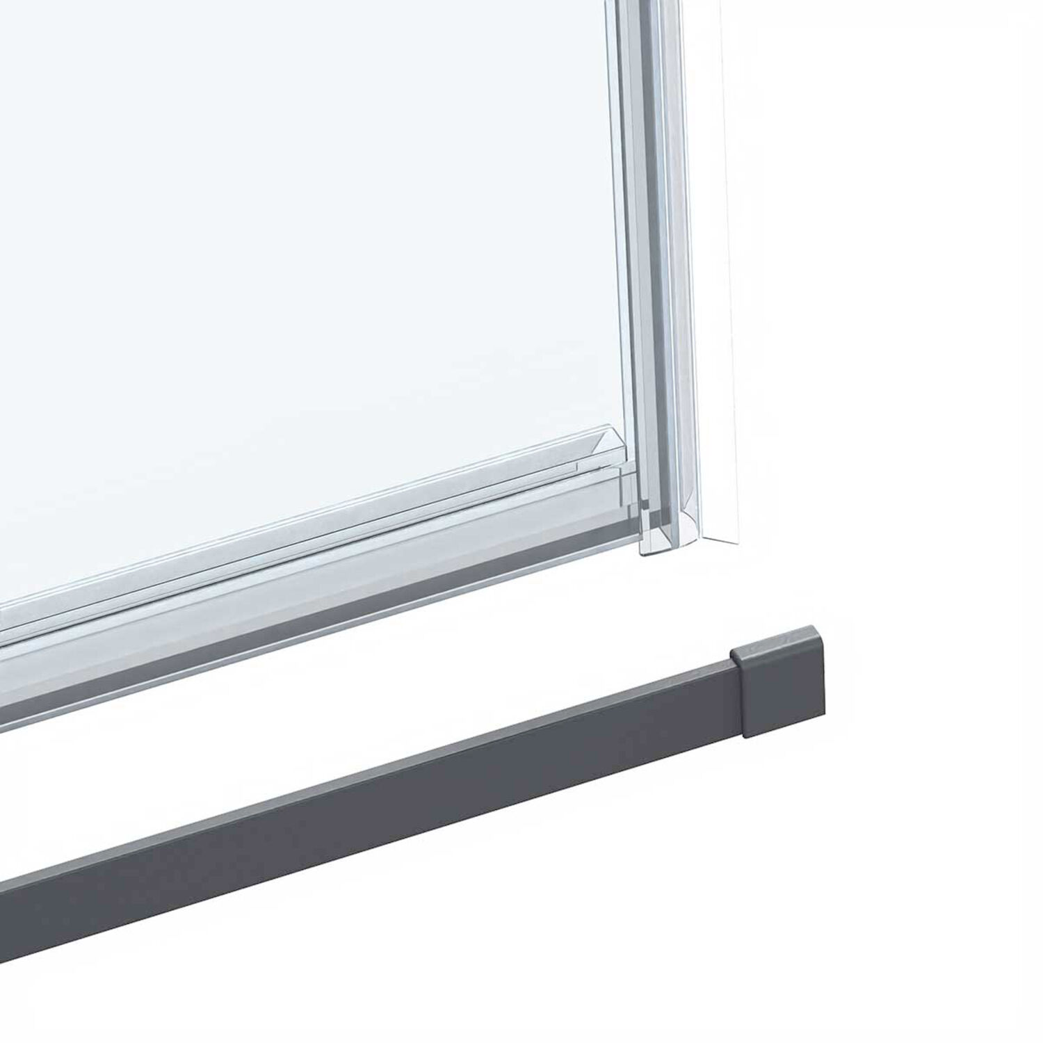 Душевая дверь Vincea Como Soft VDS-1CS 130x195, стекло прозрачное, профиль вороненая сталь - фото 1