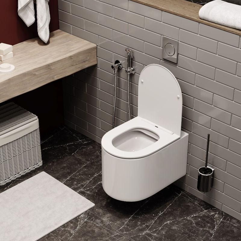 Унитаз CeruttiSPA Tanaro Aria CT8910 подвесной, безободковый, с сиденьем микролифт, цвет белый - фото 1