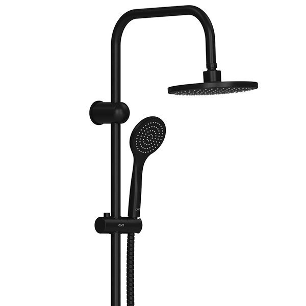 Душевая стойка Dorff Comfort D0708000BL с верхним душем, цвет черный