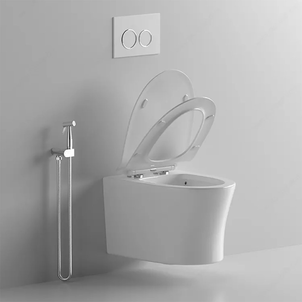 Унитаз CeruttiSPA Adige Aria MW CT9245 подвесной, безободковый, с сиденьем микролифт, цвет белый матовый - фото 1