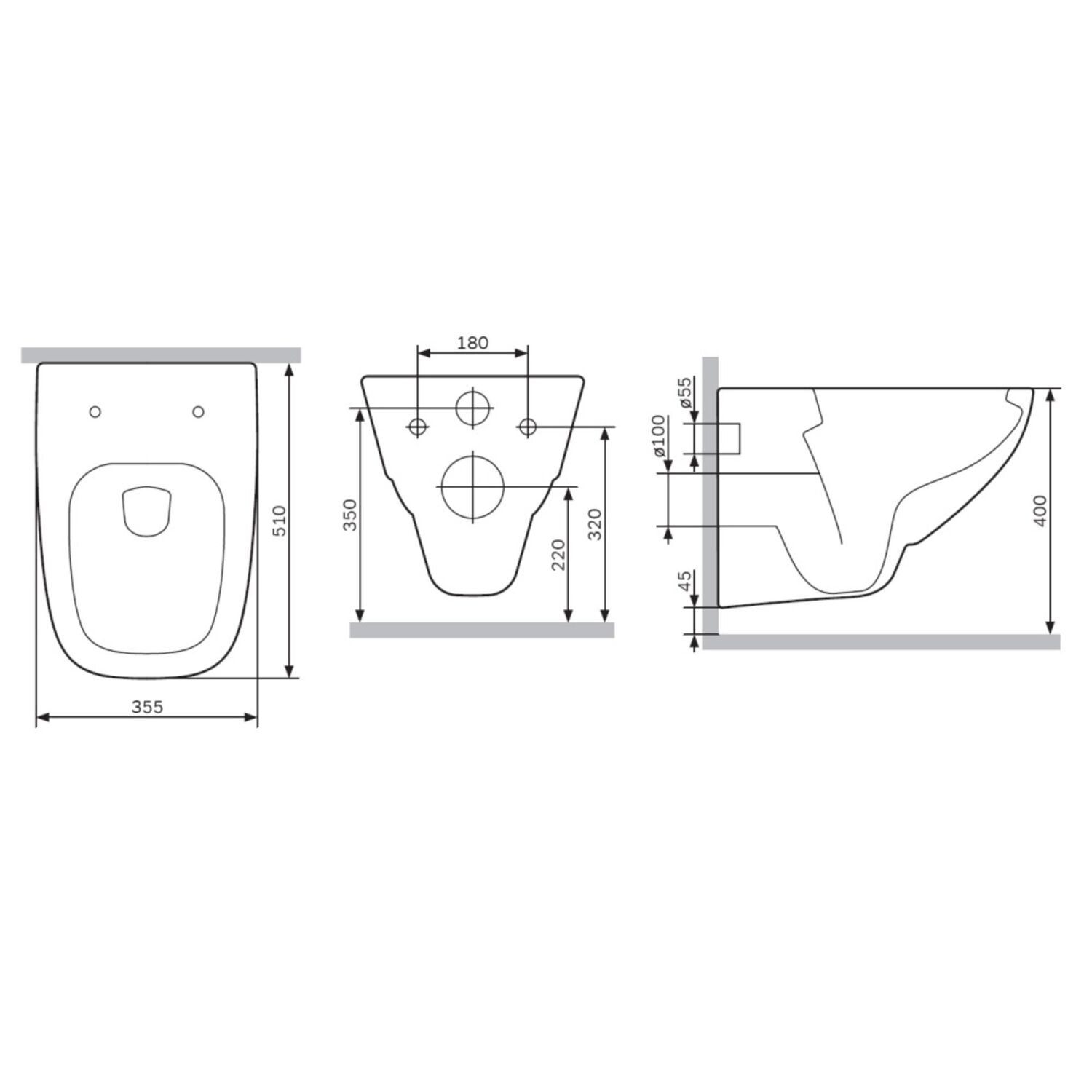 Унитаз AM.PM X-Joy C851701SC подвесной, безободковый, с сиденьем микролифт, цвет белый - фото 1