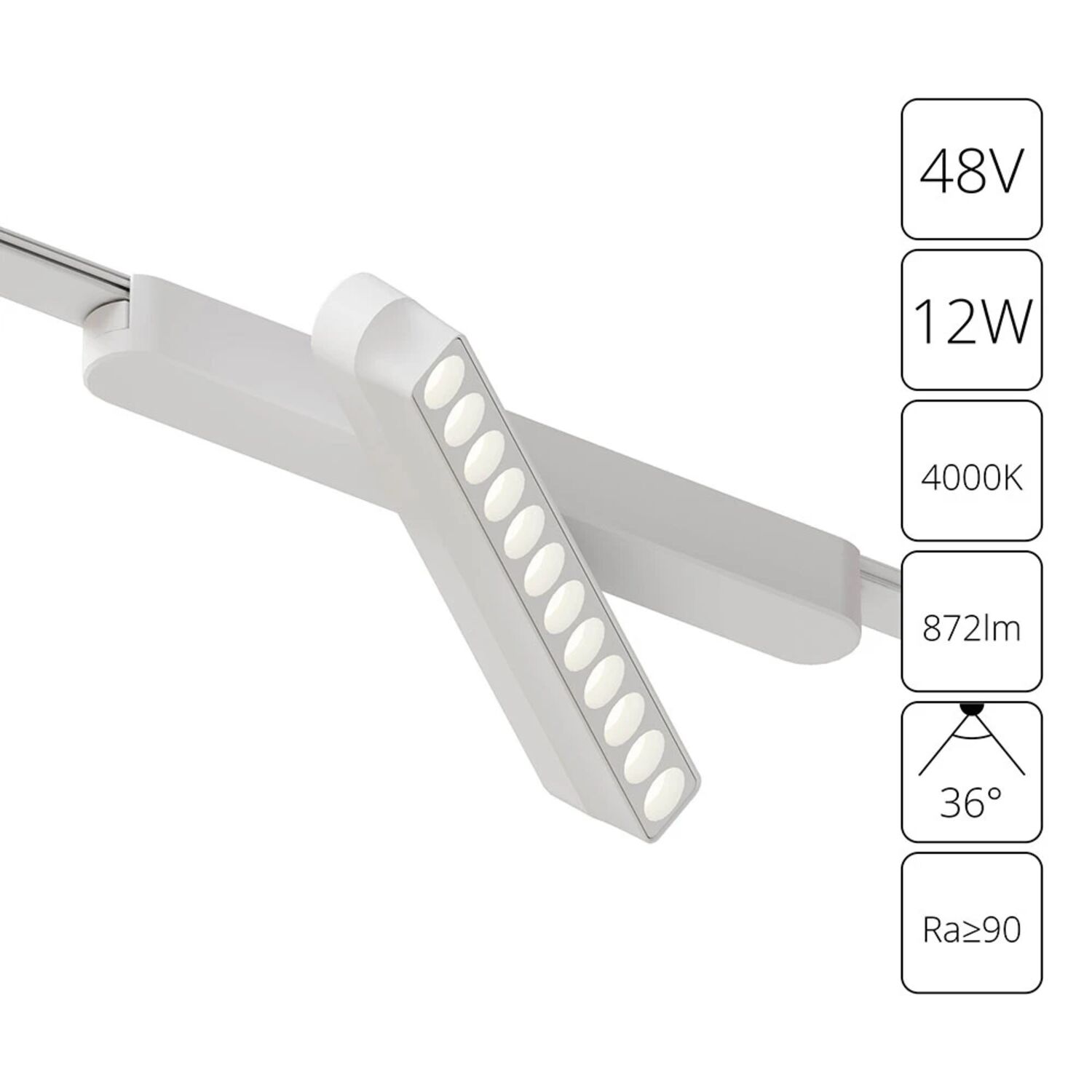 Магнитный трековый светильник Arte Lamp Rapid A6161PL-1WH, арматура белая   