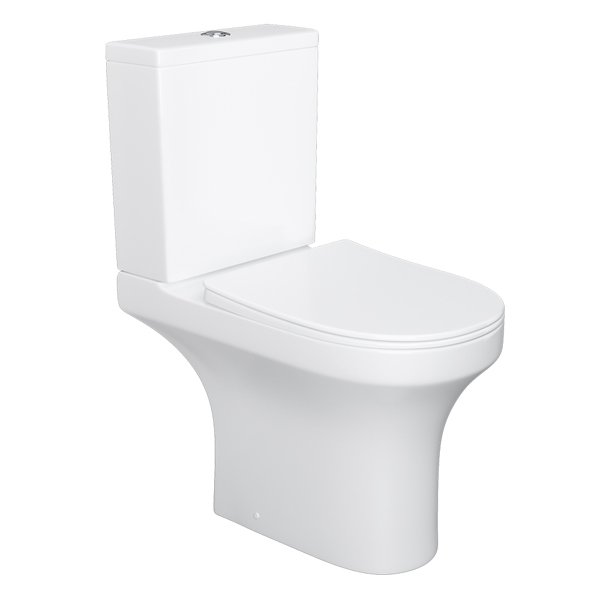 Унитаз-компакт Damixa Skyline DX35C8600SC напольный, безободковый, с сиденьем микролифт