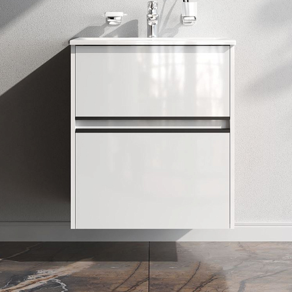 Мебель для ванной AM.PM Sense 60 подвесная/напольная, цвет белый глянец - фото 1