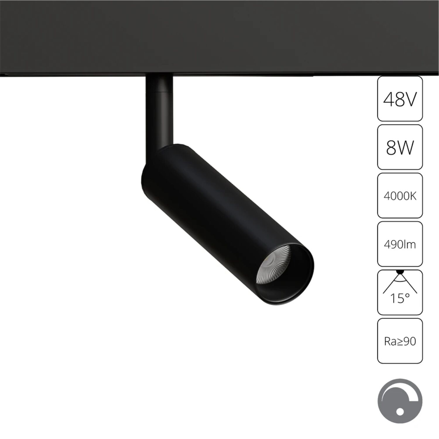 Магнитный трековый светильник Arte Lamp Linea A4680PL-1BK, арматура черная   