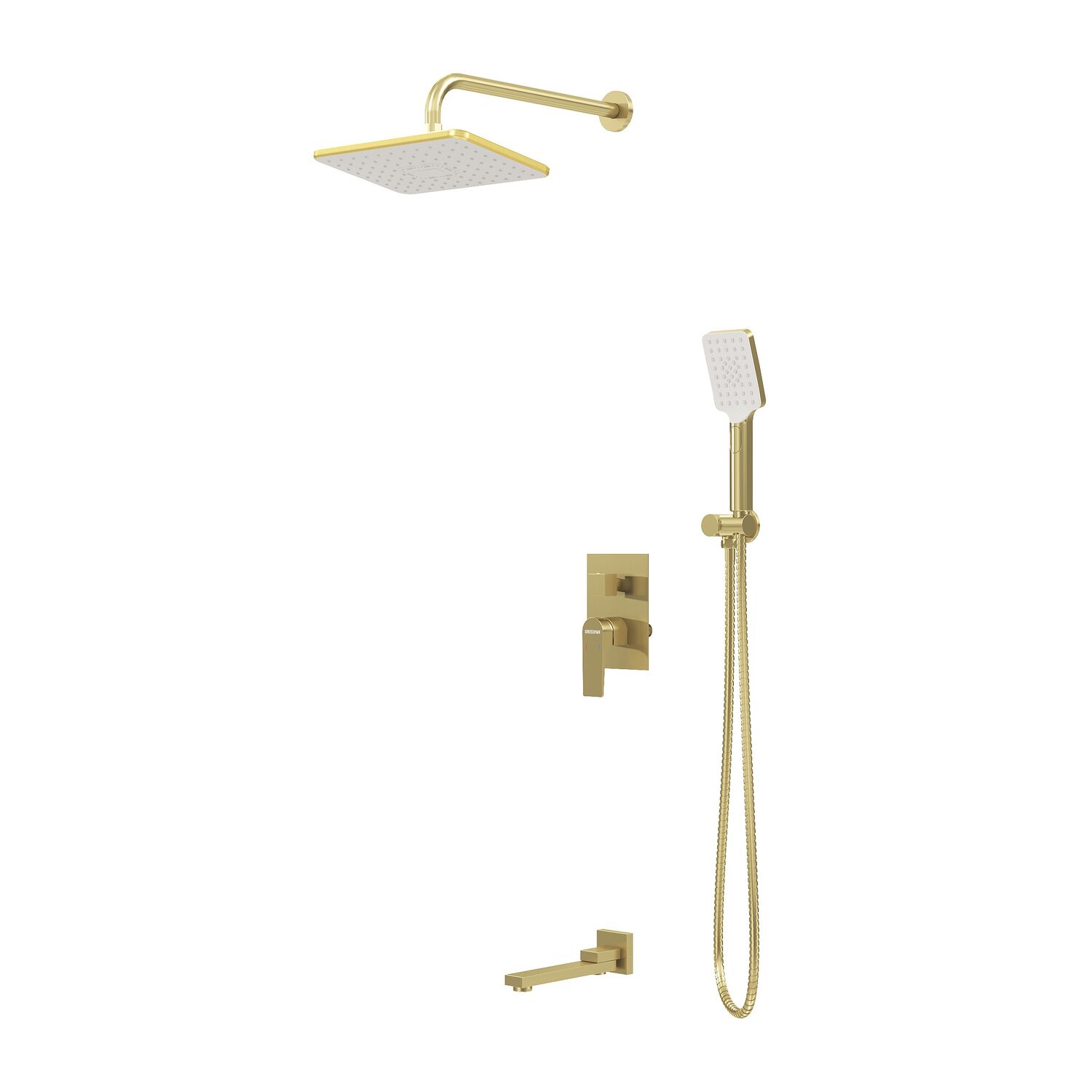 Душевой комплект Grossman Classic 501.K35.04.320, встраиваемый, цвет золото сатиновое