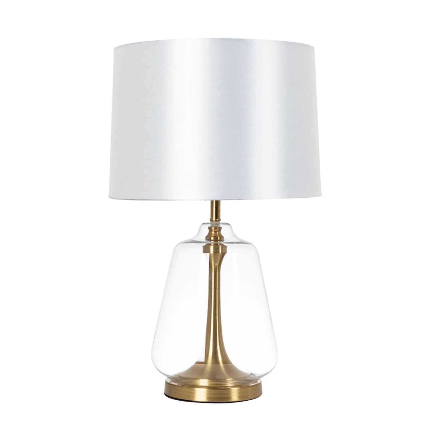 Декоративная настольная лампа Arte Lamp Pleione A5045LT-1PB, арматура полированная медь, плафон ткань белая