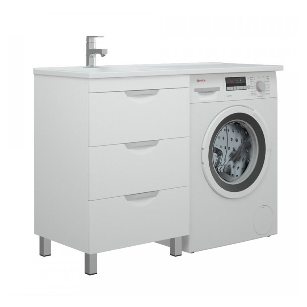 Мебель для ванной Corozo Алиот 120 напольная, с тумбой 56 см, цвет белый - фото 1