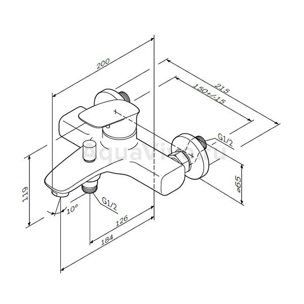 Смеситель AM.PM Spirit V2.1 F71A10000 для ванны и душа