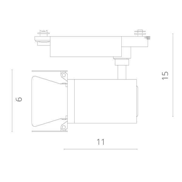 Спот Arte Lamp Falena A6709PL-1WH, арматура белая, плафон металл белый, 6х11 см - фото 1