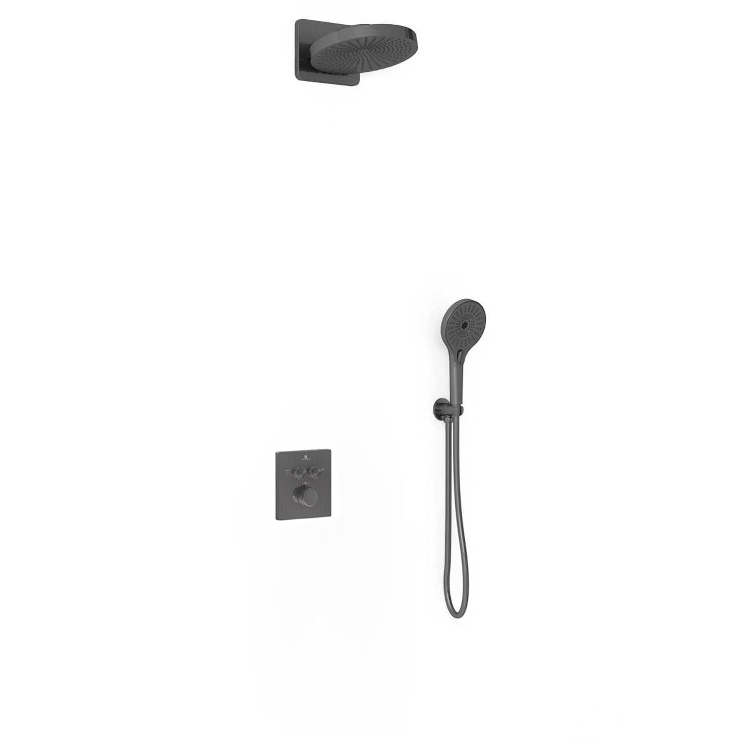 Душевой комплект Vincea Inspire VSFW-3I21MT1GM, встраиваемый, цвет вороненая сталь