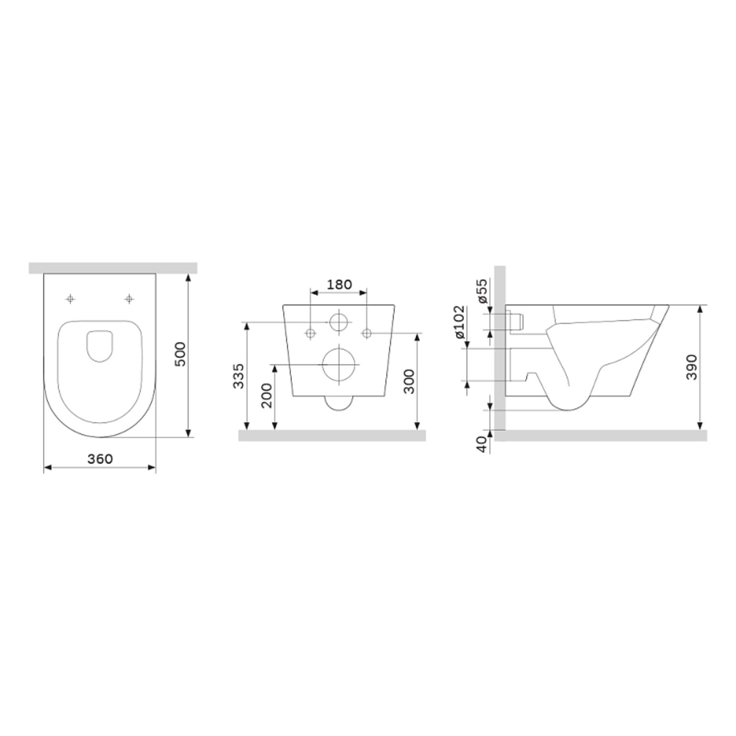 Унитаз AM.PM Sense C741701SC подвесной, безободковый, с сиденьем микролифт, цвет белый - фото 1