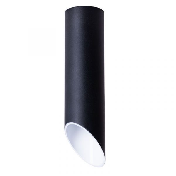 Точечный светильник Arte Lamp Pilon A1622PL-1BK, арматура цвет черный, плафон/абажур металл, цвет белый/черный
