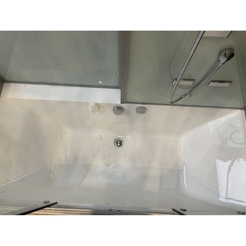 Душевая кабина Frank F556 150х85, стекло прозрачное, профиль хром, с гидромассажем, с баней - фото 1