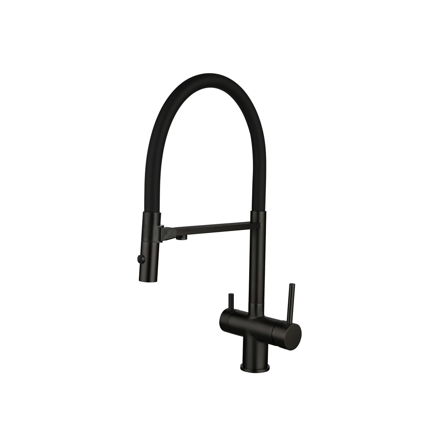 Смеситель Vincea VKF-120MB для кухни, с гибким изливом, цвет черный