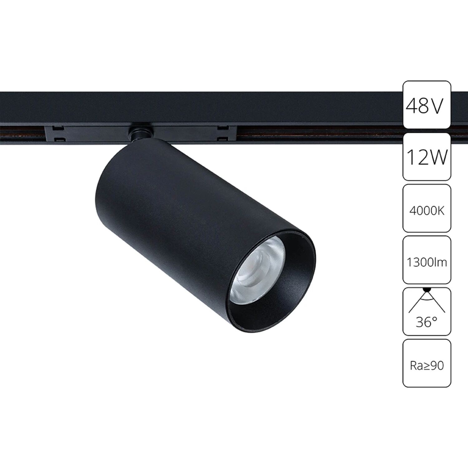 Магнитный трековый светильник Arte Lamp Optima A7261PL-1BK, арматура черный 